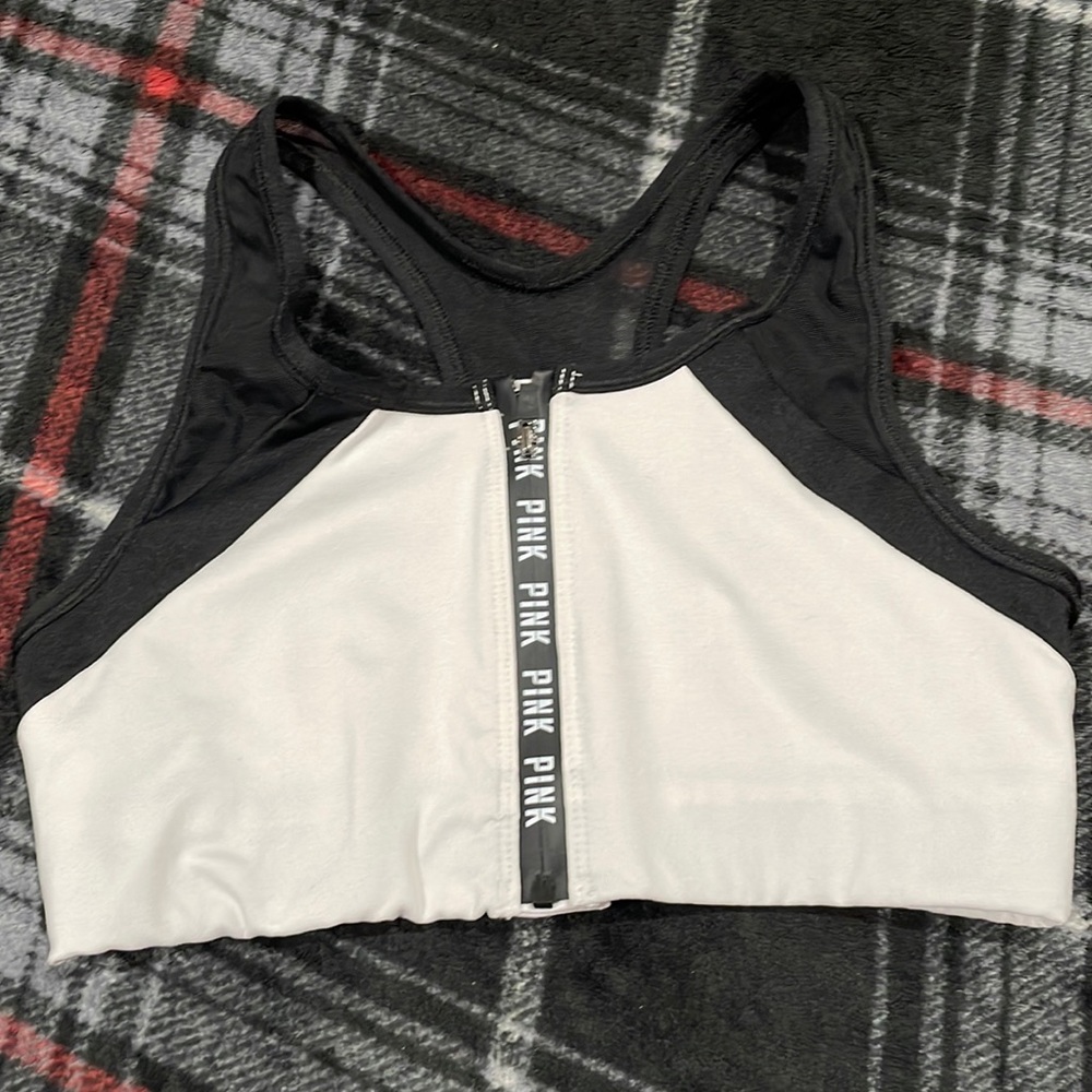 Pink sports bra
